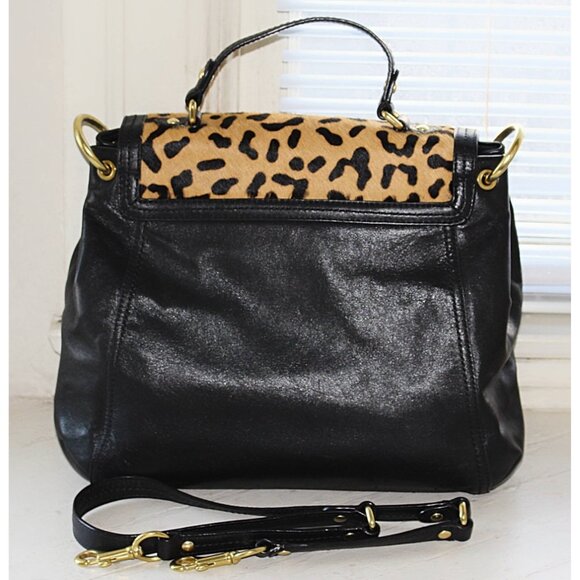 Coach - Park Ocelot (Leopard) Haircalf - Pony Leather Flap Satchel, Convertible - Picture 2 of 15